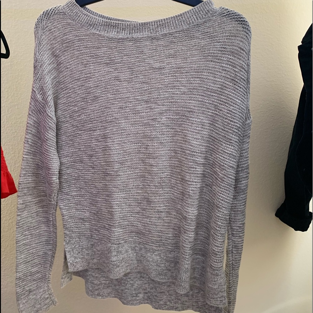 gray sweater